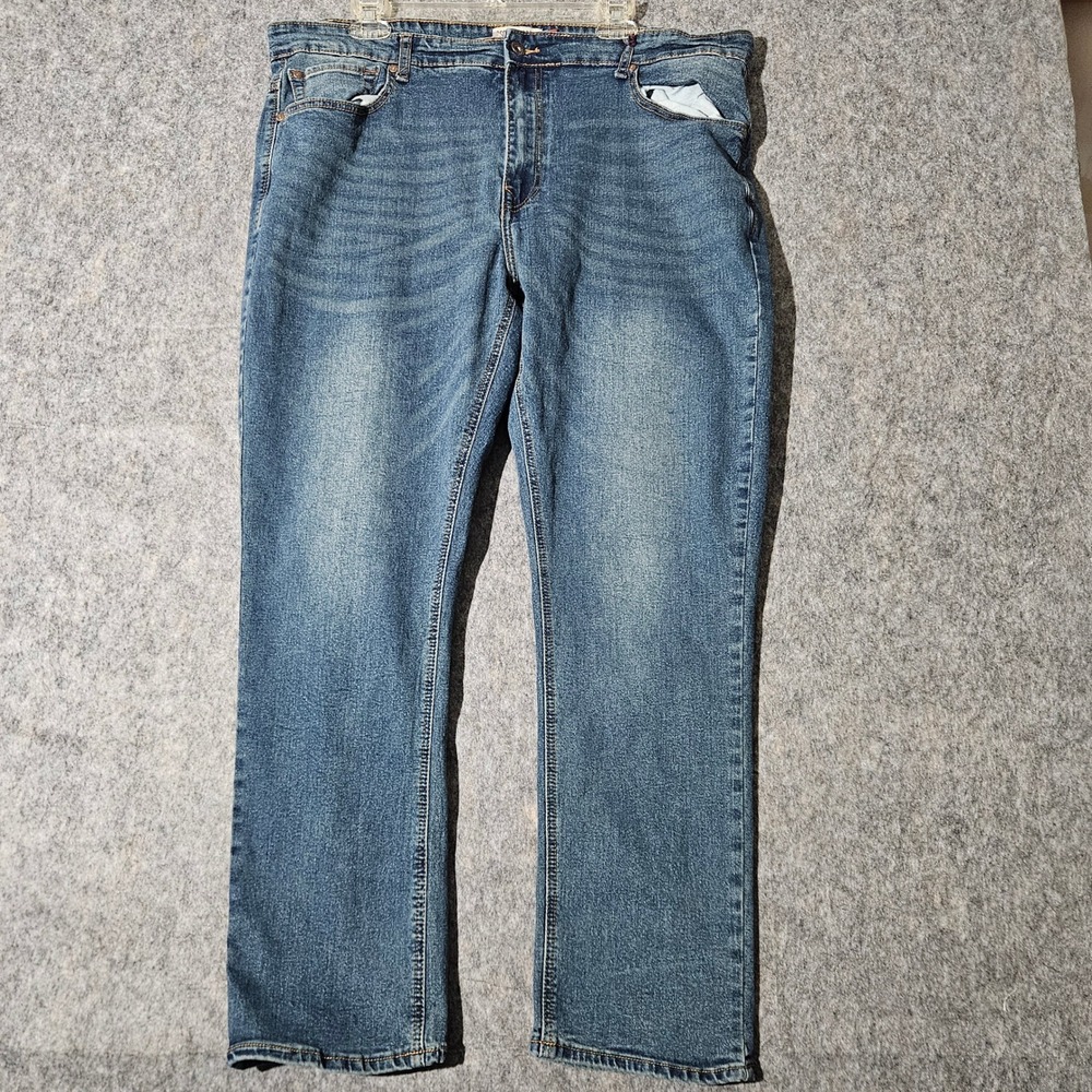 Hudson & Barrow NYC Men's Stretch Jeans 42x30 Blue Denim Straight Fit Casual